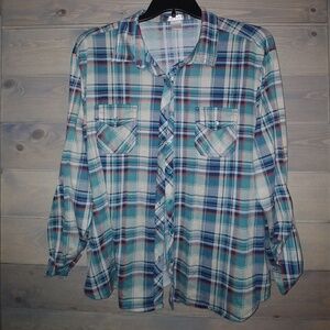 Wet Seal Plaid Button-down